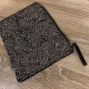 NWOT glitter LOFT clutch